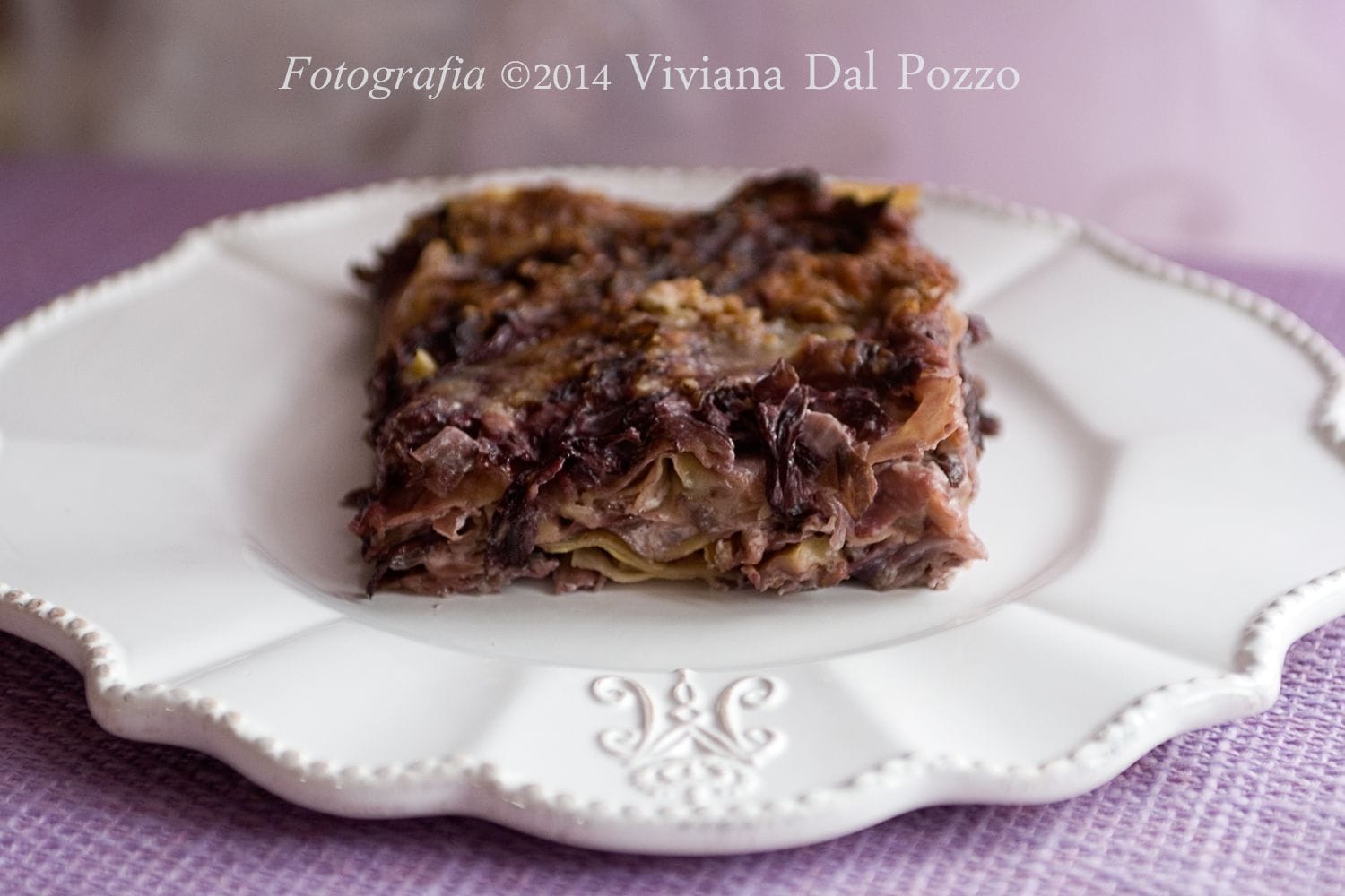 lasagne al radicchio mascarpone e noci