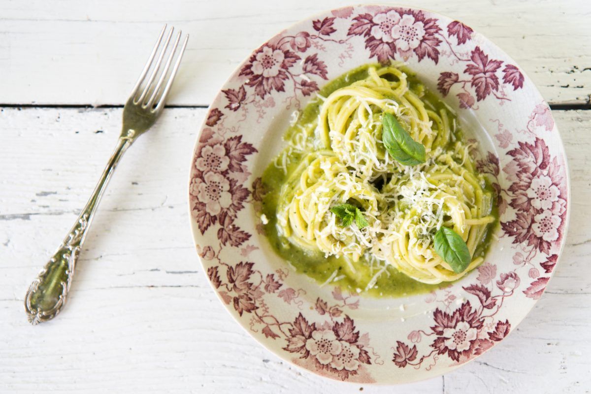 spaghetti con pesto di fagiolini spaghetti con pesto di fagiolini