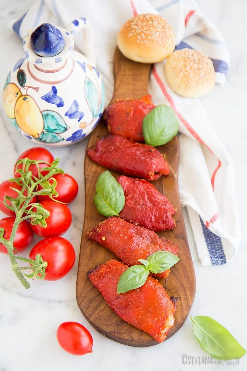 involtini di peperoni arrostiti