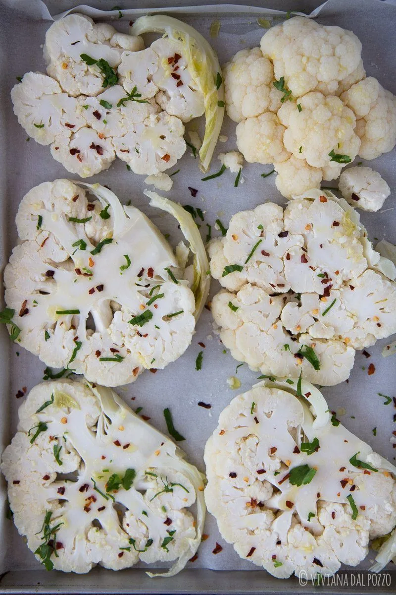 cavolfiore bianco a fette