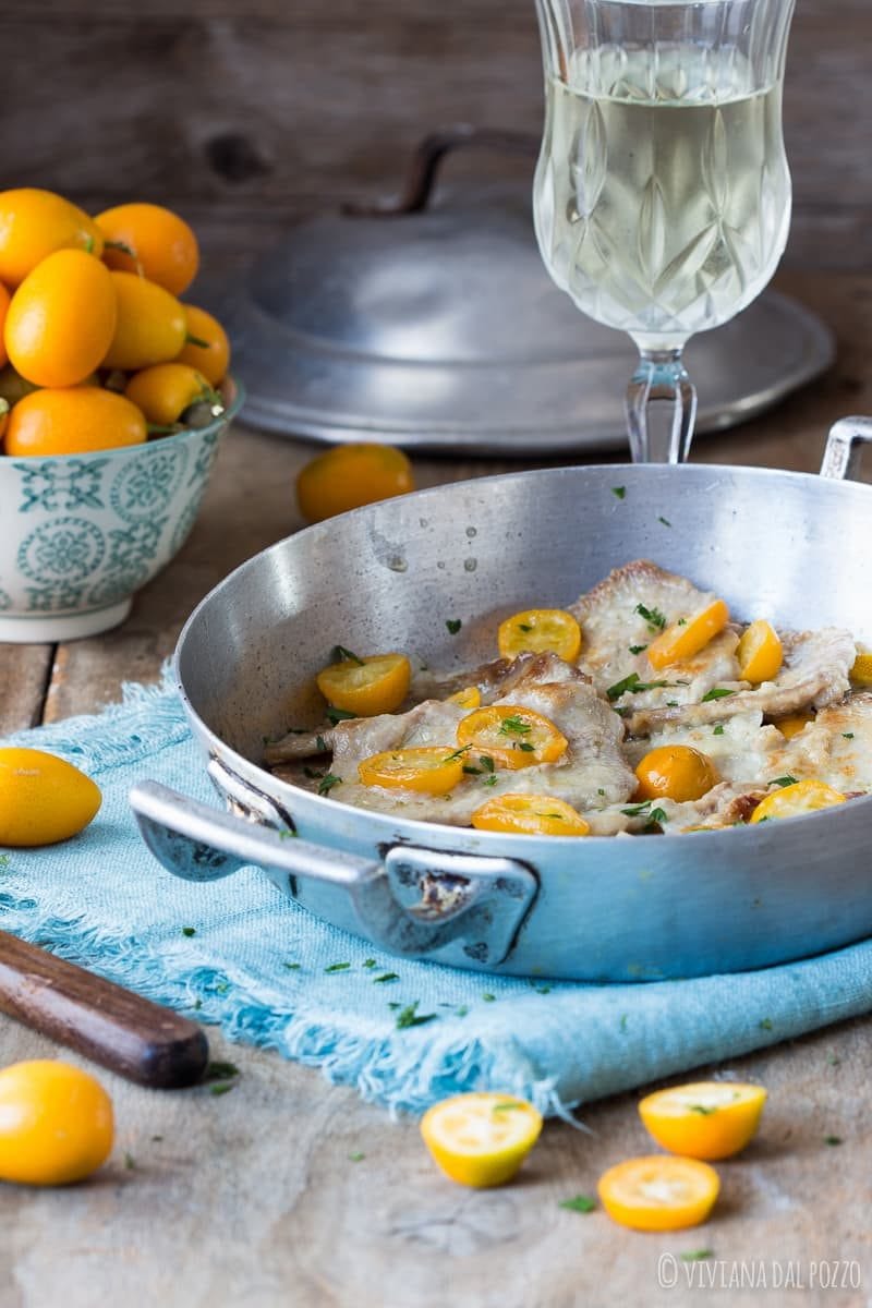 scaloppine al vino bianco con kumquat
