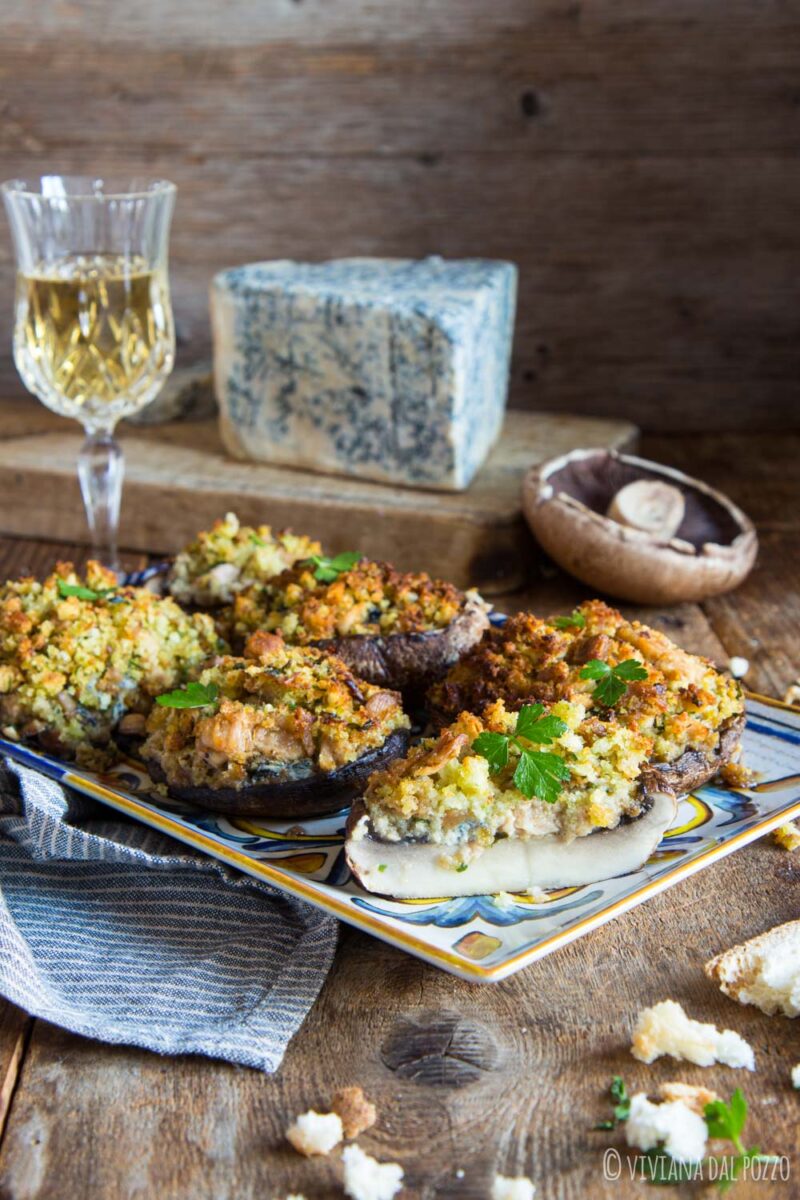 funghi portobello ripieni di gorgonzola