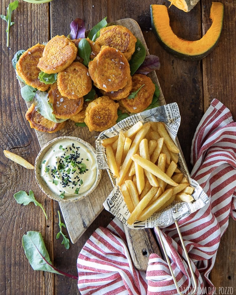 Nuggets vegetariani alla zucca e ceci: sfiziosi e facilissimi