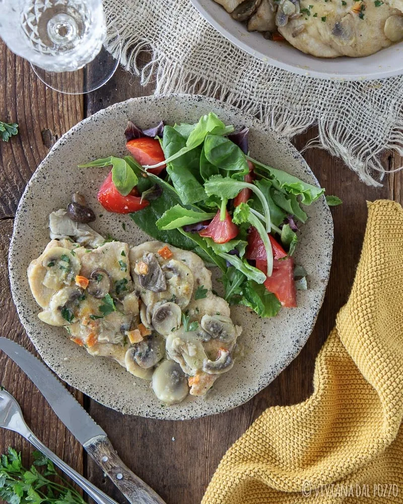 Pollo con funghi